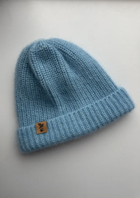 Weiche Haube aus Mohair und Seide