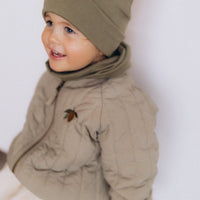 Haube mit Teddy Ohren aus Bio Baumwolle in 2 Farben - The Baltic Shop