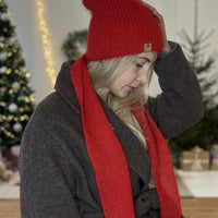 Weiche Haube aus Mohair und Seide