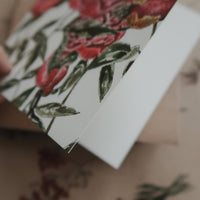 Hellrosa Blumen - Karte, gefaltete Karte - The Baltic Shop