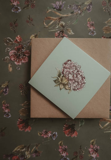 Hellviolette Blume - kleine flache Karte - The Baltic Shop