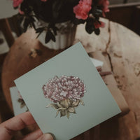 Hellviolette Blume - kleine flache Karte - The Baltic Shop