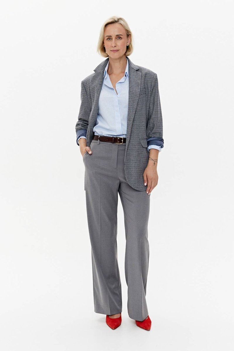 Hemd 'CAPRI' | gestreifte Baumwolle mit Mikroflocken - Detail - The Baltic Shop