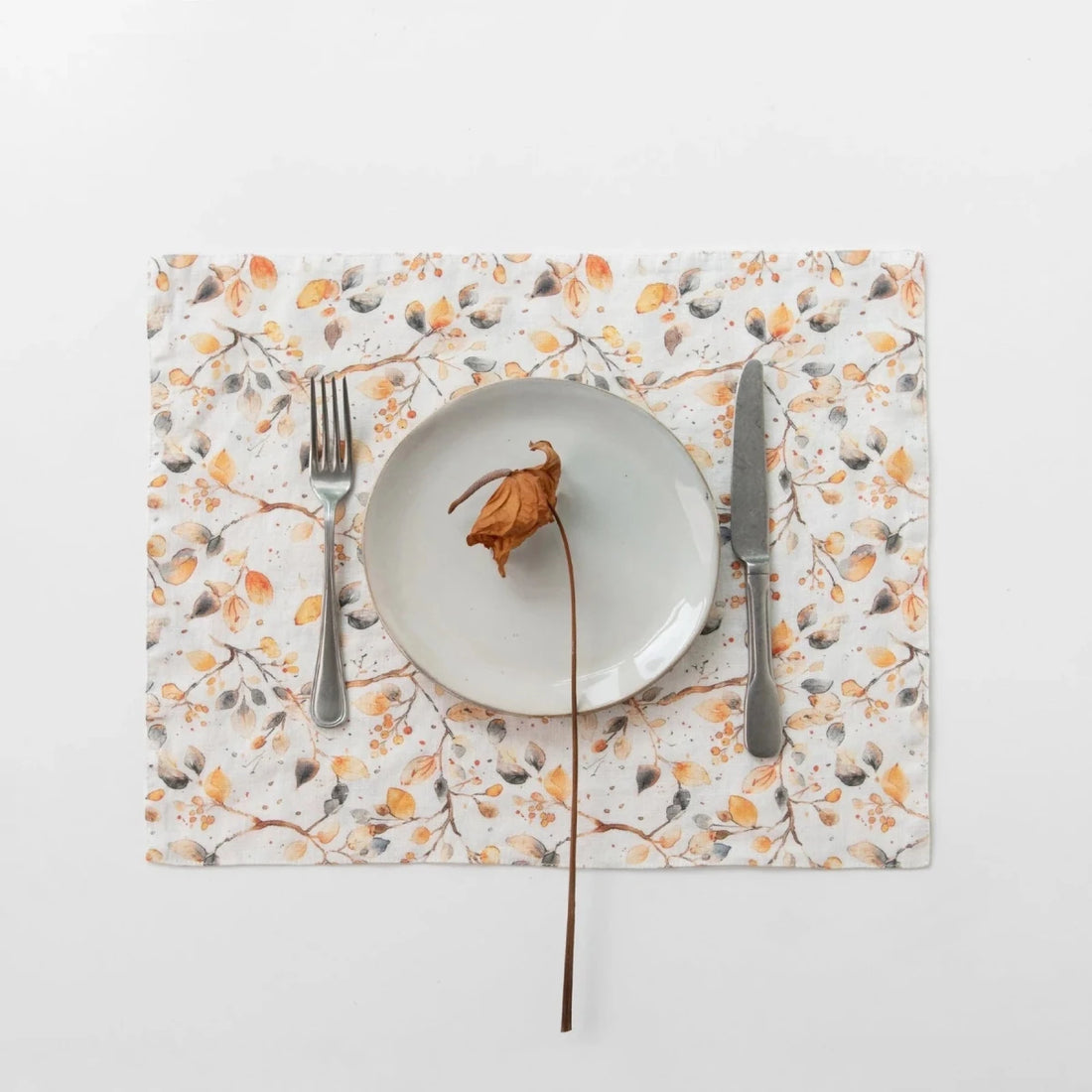 Herbst Aquarell Tischset aus Leinen - The Baltic Shop