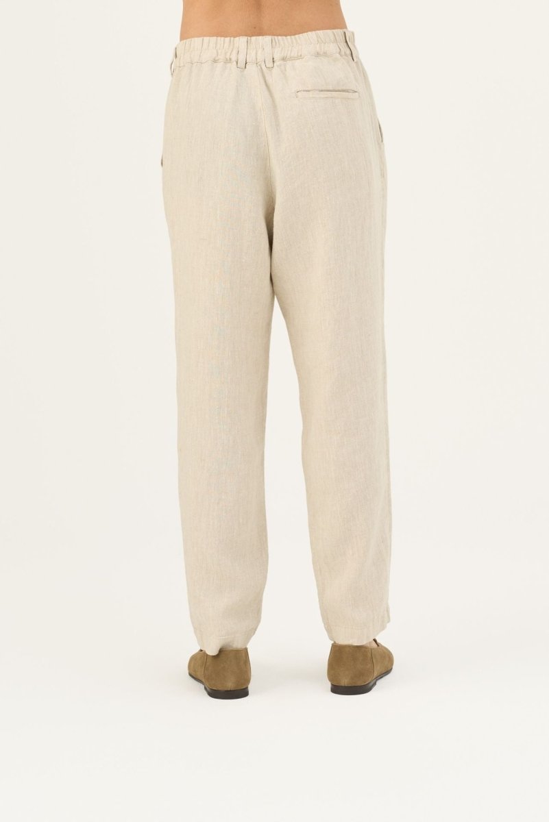Herren Leinenhose in Beige – Lockere Hose aus 100 % Leinen - The Baltic Shop