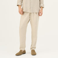 Herren Leinenhose in Beige – Lockere Hose aus 100 % Leinen - The Baltic Shop