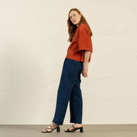 Hochdrapierte Leinenhose - The Baltic Shop