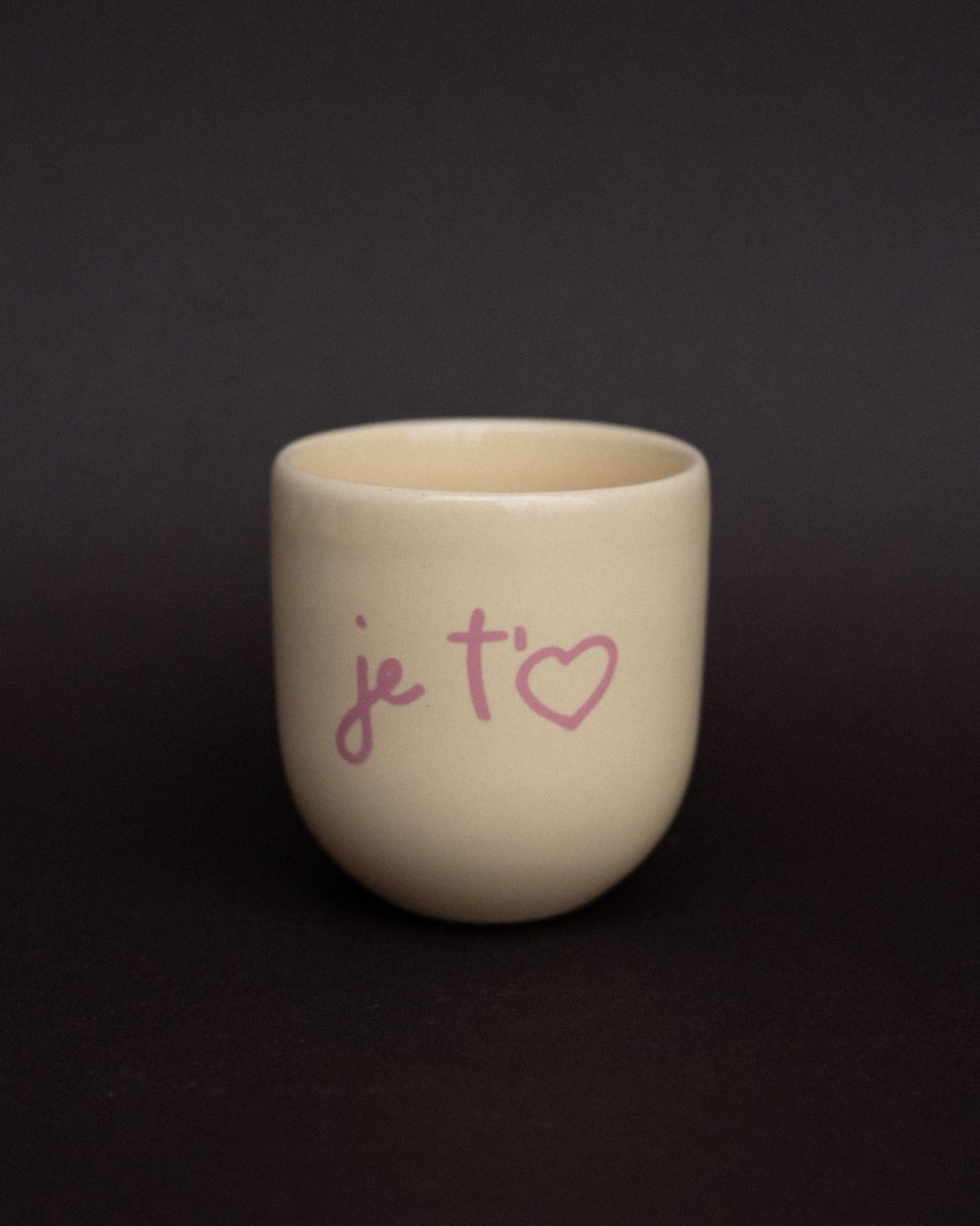 Je t'aime Teetasse in Buttergelb - The Baltic Shop