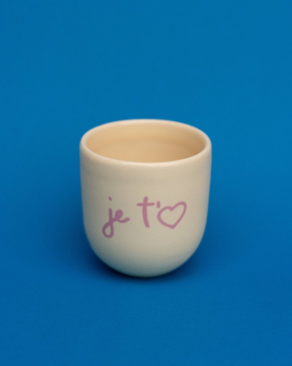 Je t'aime Teetasse in Buttergelb - The Baltic Shop