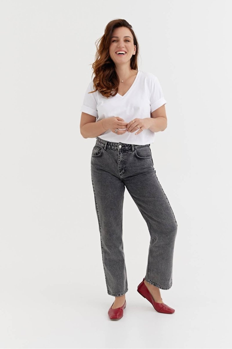 Jeans LA PARISIENNE in rauchgrau - The Baltic Shop