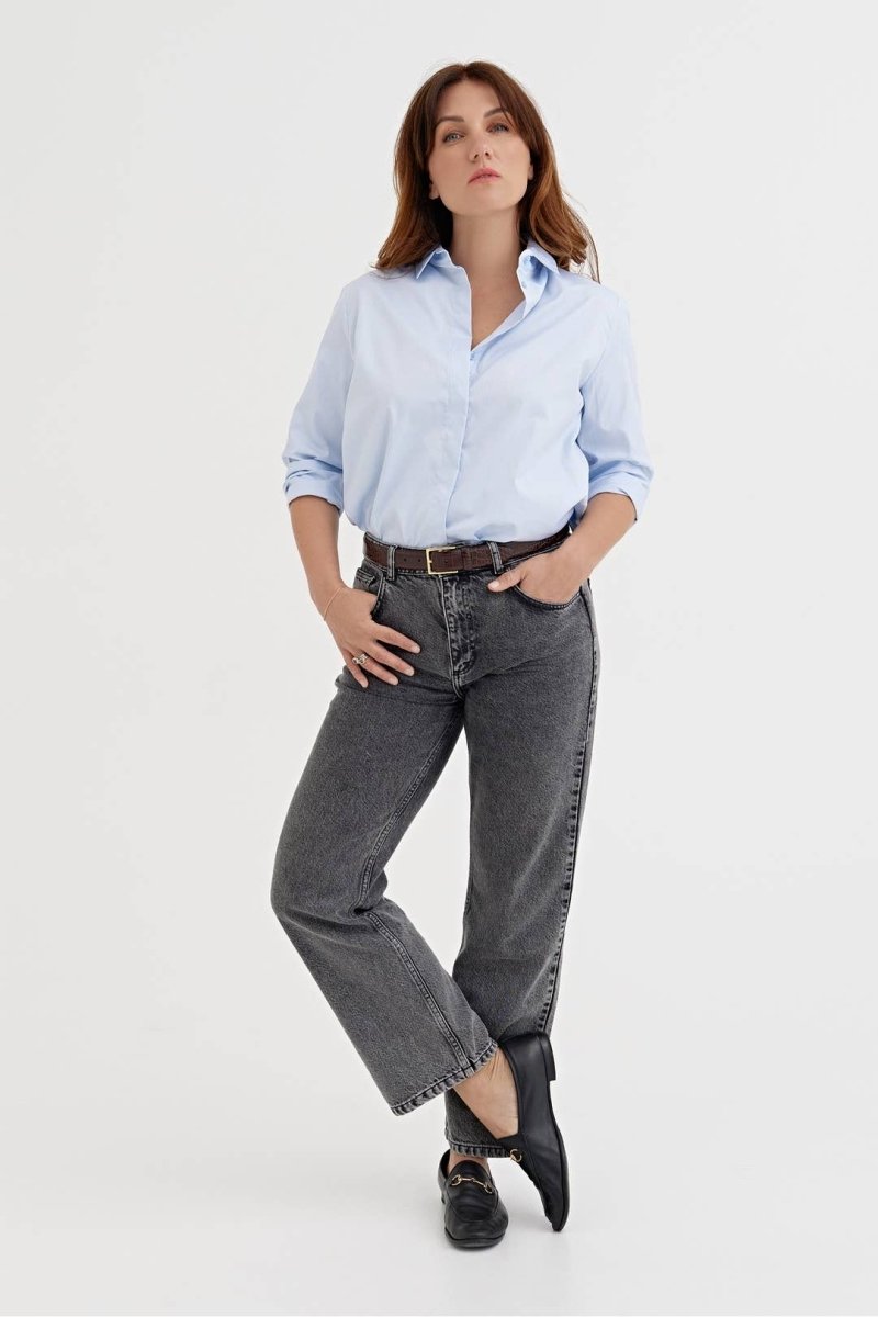 Jeans LA PARISIENNE in rauchgrau - The Baltic Shop