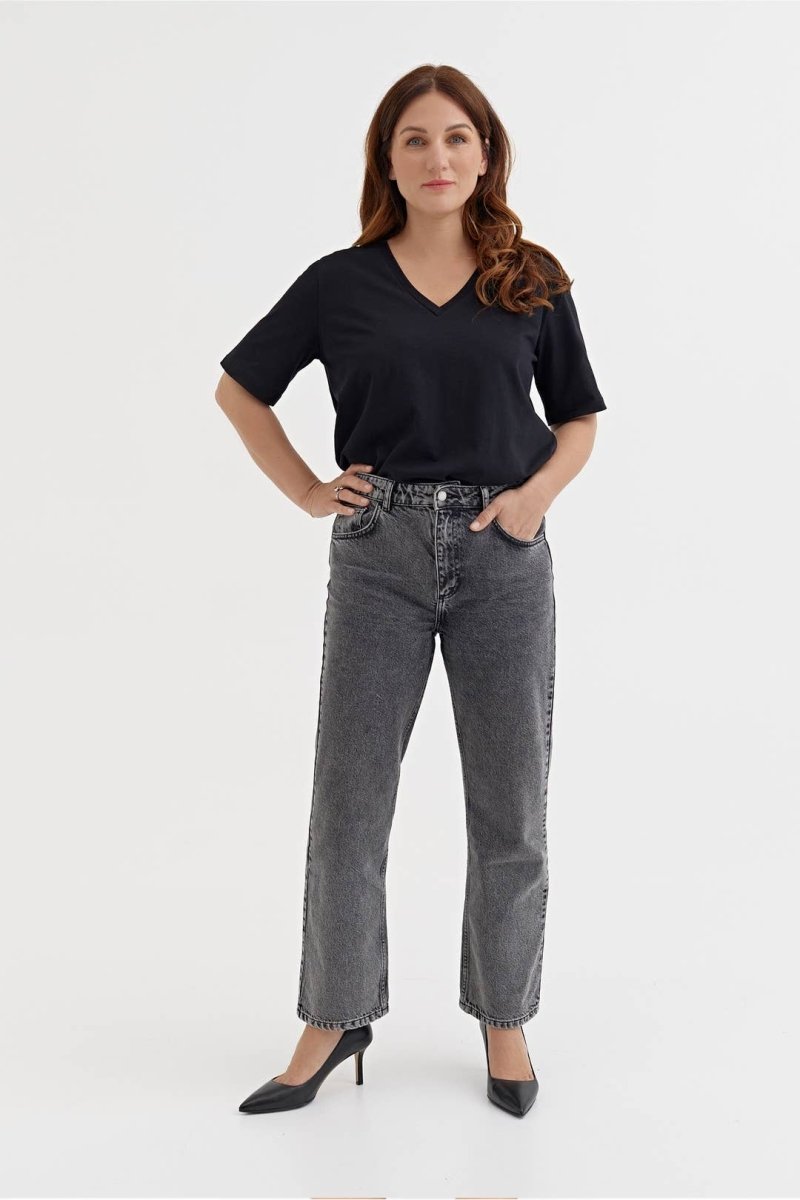 Jeans LA PARISIENNE in rauchgrau - The Baltic Shop