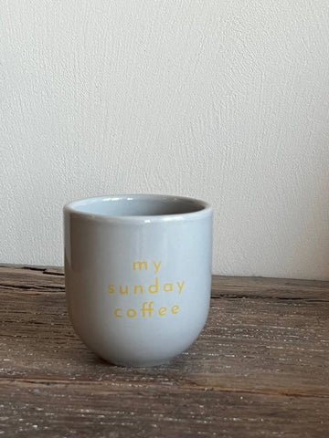 Keramikbecher "My Sunday Coffee" - The Baltic Shop