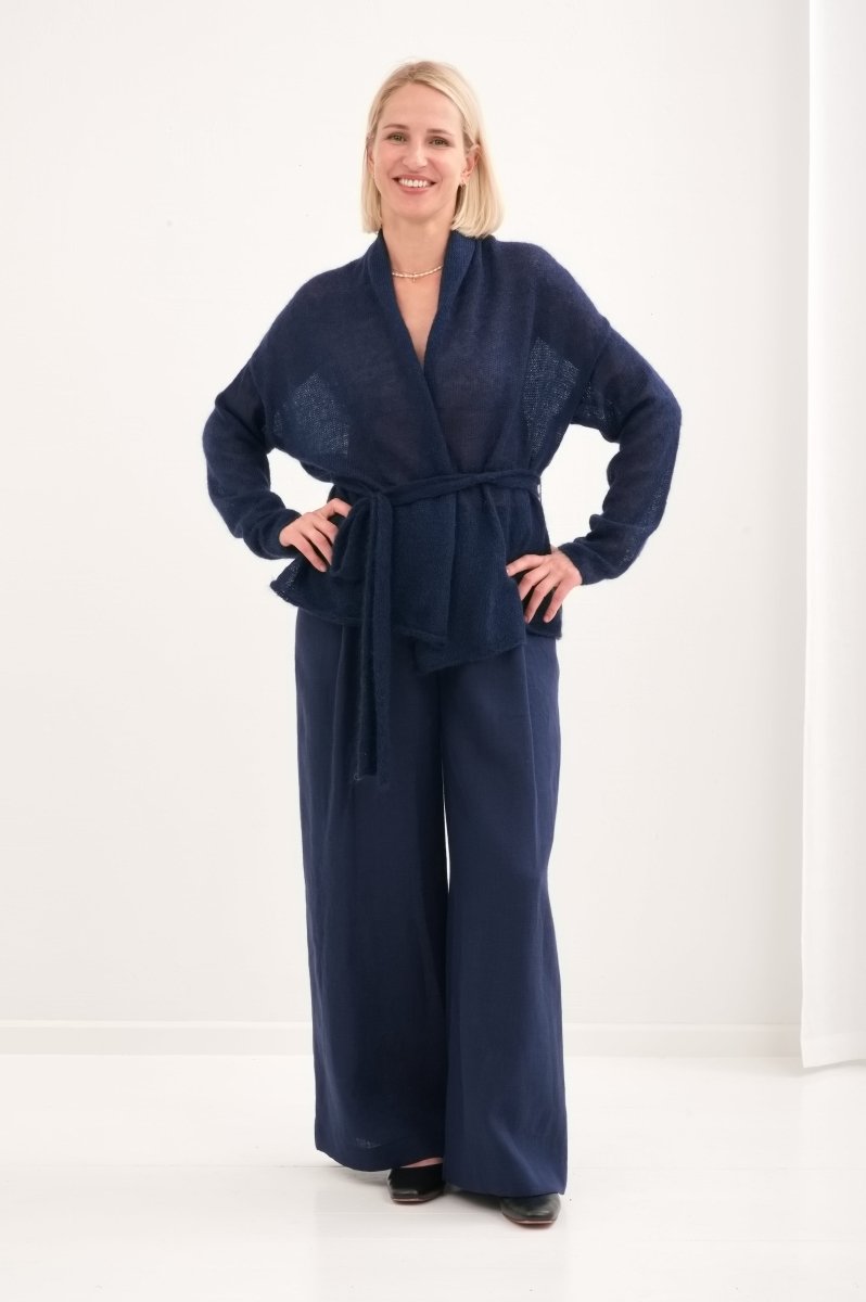 Kidmohair & Seide Strickjacke – handgefertigt in Lettland - The Baltic Shop