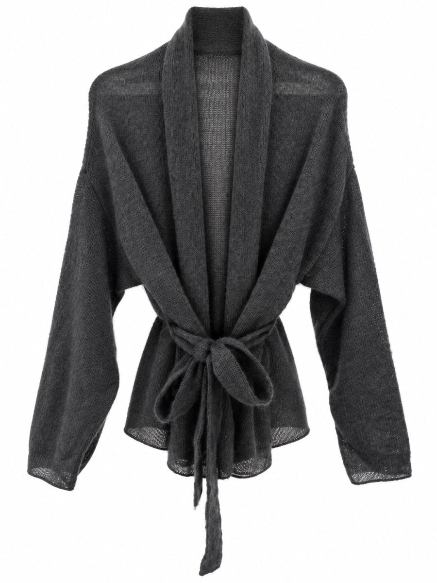 Kidmohair & Seide Strickjacke – handgefertigt in Lettland - The Baltic Shop