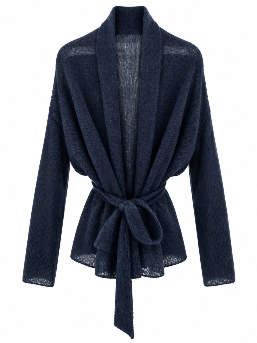 Kidmohair & Seide Strickjacke – handgefertigt in Lettland - The Baltic Shop