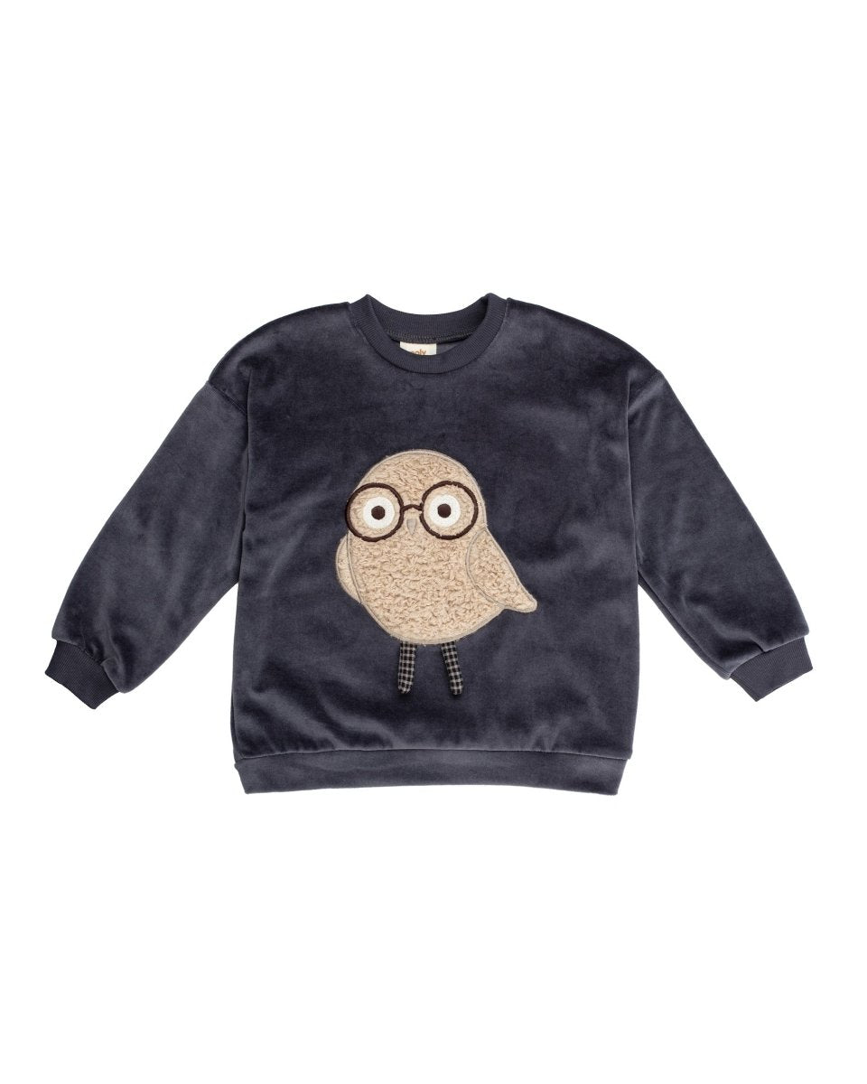 Kinderpullover aus Bio-Baumwollvelours - The Baltic Shop