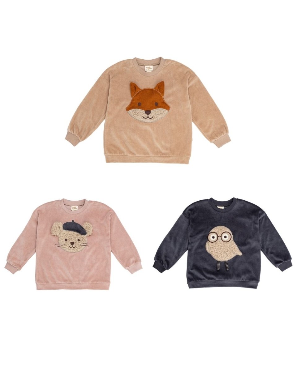 Kinderpullover aus Bio-Baumwollvelours - The Baltic Shop