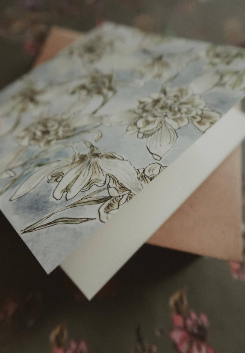 Klappkarte - Lily Flowers - The Baltic Shop