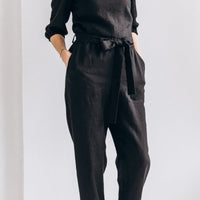 Klassische Hose mit Gürtel "Nora" - The Baltic Shop