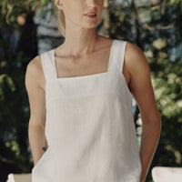 Klassische Shorts aus Leinen in Weiß - The Baltic Shop