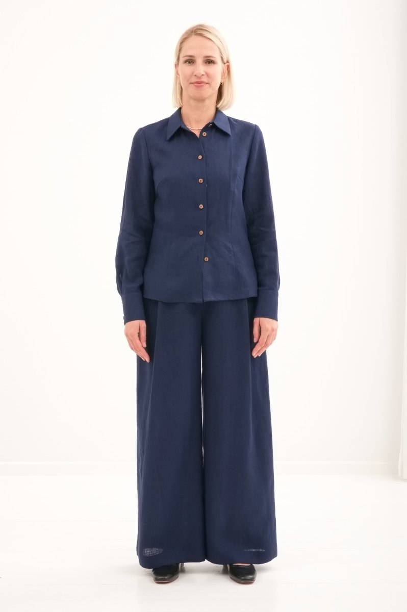 Klassisches Leinenhemd "Dina" mit Kokosknöpfe AW26 - The Baltic Shop
