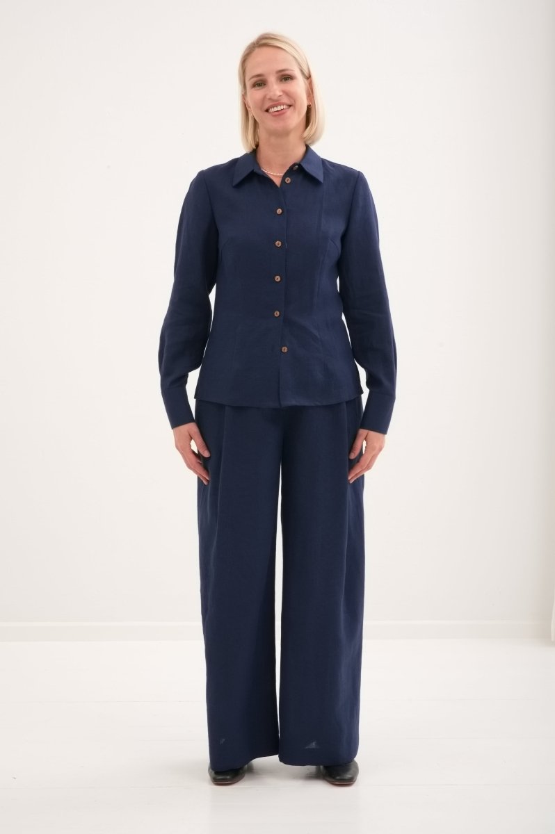 Klassisches Leinenhemd "Dina" mit Kokosknöpfe AW26 - The Baltic Shop