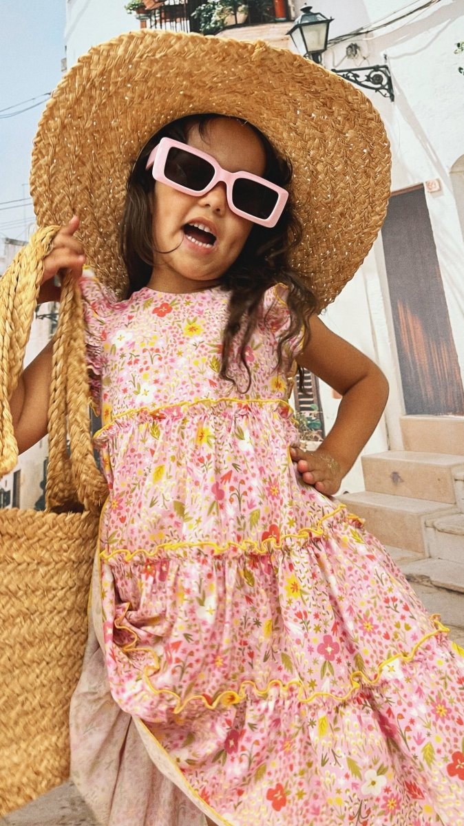 Kleid mit Blumenmuster für Mädchen in 2 Farben - The Baltic Shop