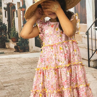 Kleid mit Blumenmuster für Mädchen in 2 Farben - The Baltic Shop