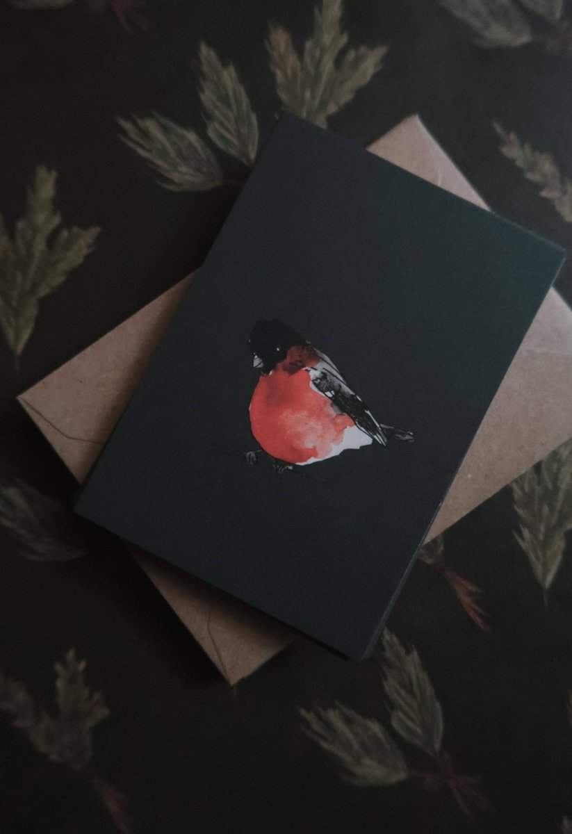 Kleine flache Karte Rotkehlchen - The Baltic Shop