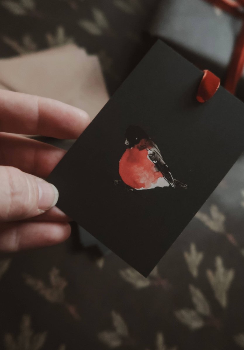 Kleine flache Karte Rotkehlchen - The Baltic Shop