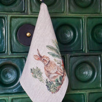 Küchentuch aus 100% Leinen mit Hase und Gemüse - The Baltic Shop