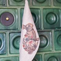 Küchentuch aus 100% Leinen mit Hasenmuster - The Baltic Shop