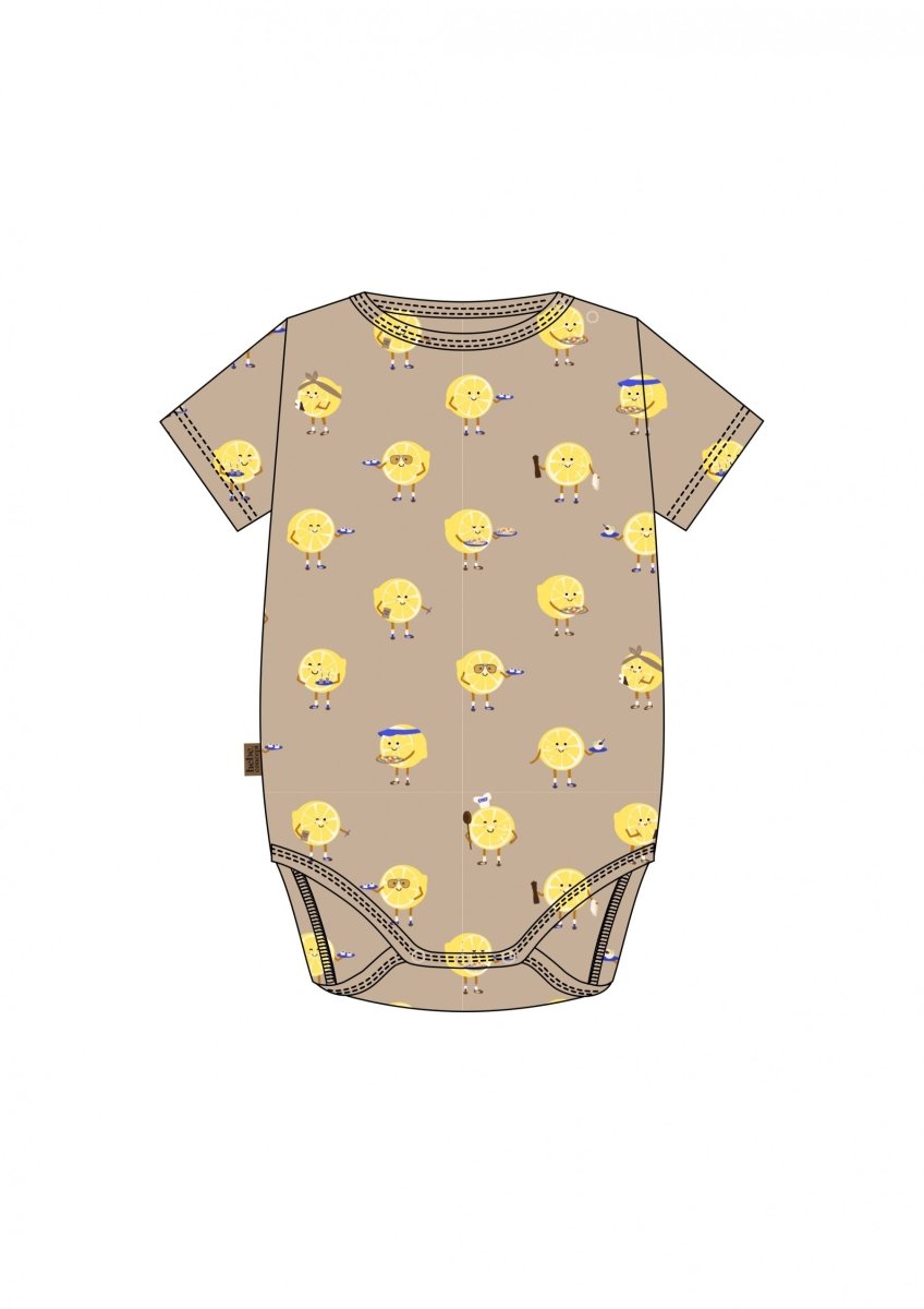 Kurzarm Body für Babys mit Zitronenmotive - The Baltic Shop