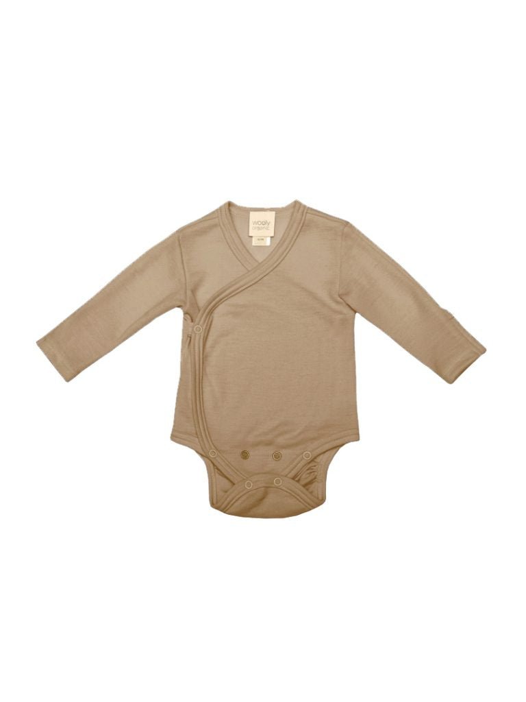 Langarmwickelbody aus Merinowolle und Seide - 2 Farben - The Baltic Shop