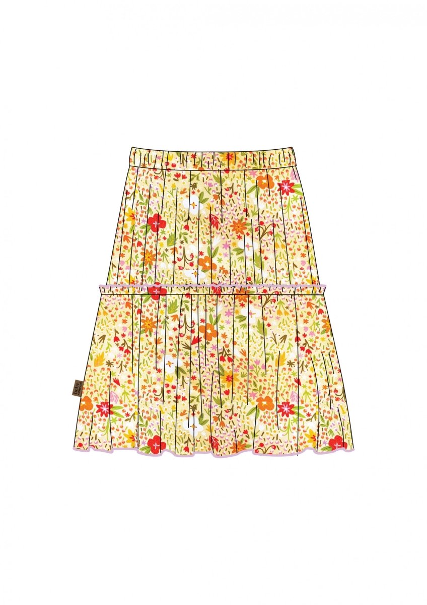 Langer Rock mit Blumenmuster aus Viscose - The Baltic Shop