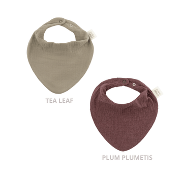 Lätzchen aus Musselin Bio Baumwolle in 2 Farben - The Baltic Shop