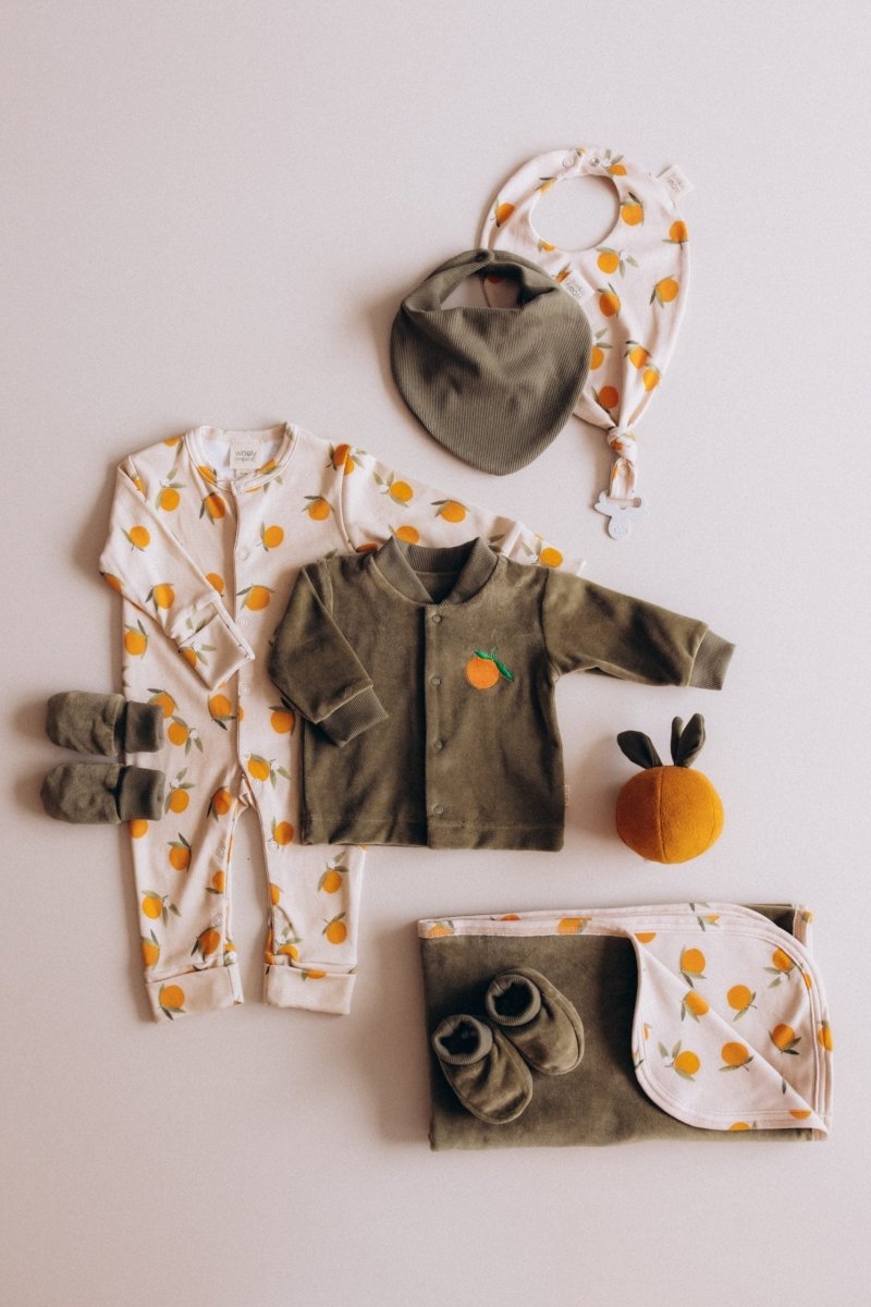 Lätzchen mit Schnullerclip aus Bio Baumwolle in 2 Farben - The Baltic Shop