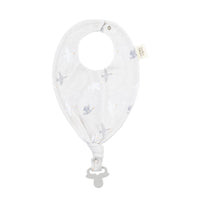 Lätzchen mit Schnullerclip aus Bio Baumwolle in 2 Farben - The Baltic Shop