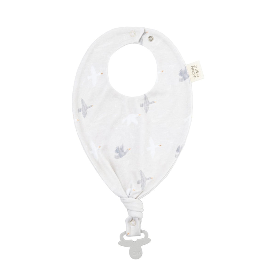 Lätzchen mit Schnullerclip aus Bio Baumwolle in 2 Farben - The Baltic Shop