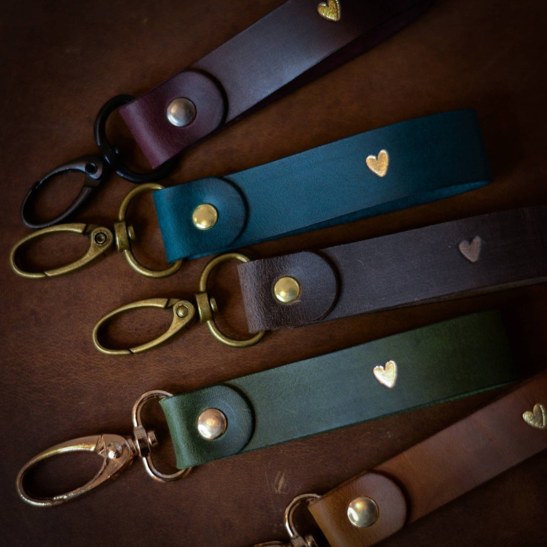 Leder - Schlüsselanhänger mit einem Herz - The Baltic Shop