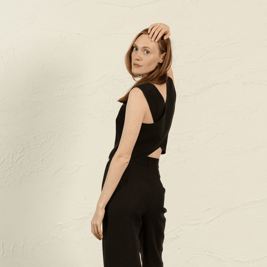 Leinen Cross - Back Crop Top in viele Farben - The Baltic Shop