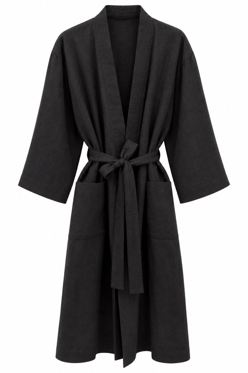 Leinen Kimono-Robe – nachhaltiger Leinen Bademantel aus Lettland - The Baltic Shop