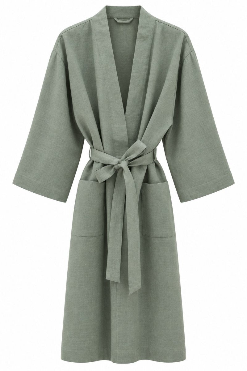 Leinen Kimono-Robe – nachhaltiger Leinen Bademantel aus Lettland - The Baltic Shop