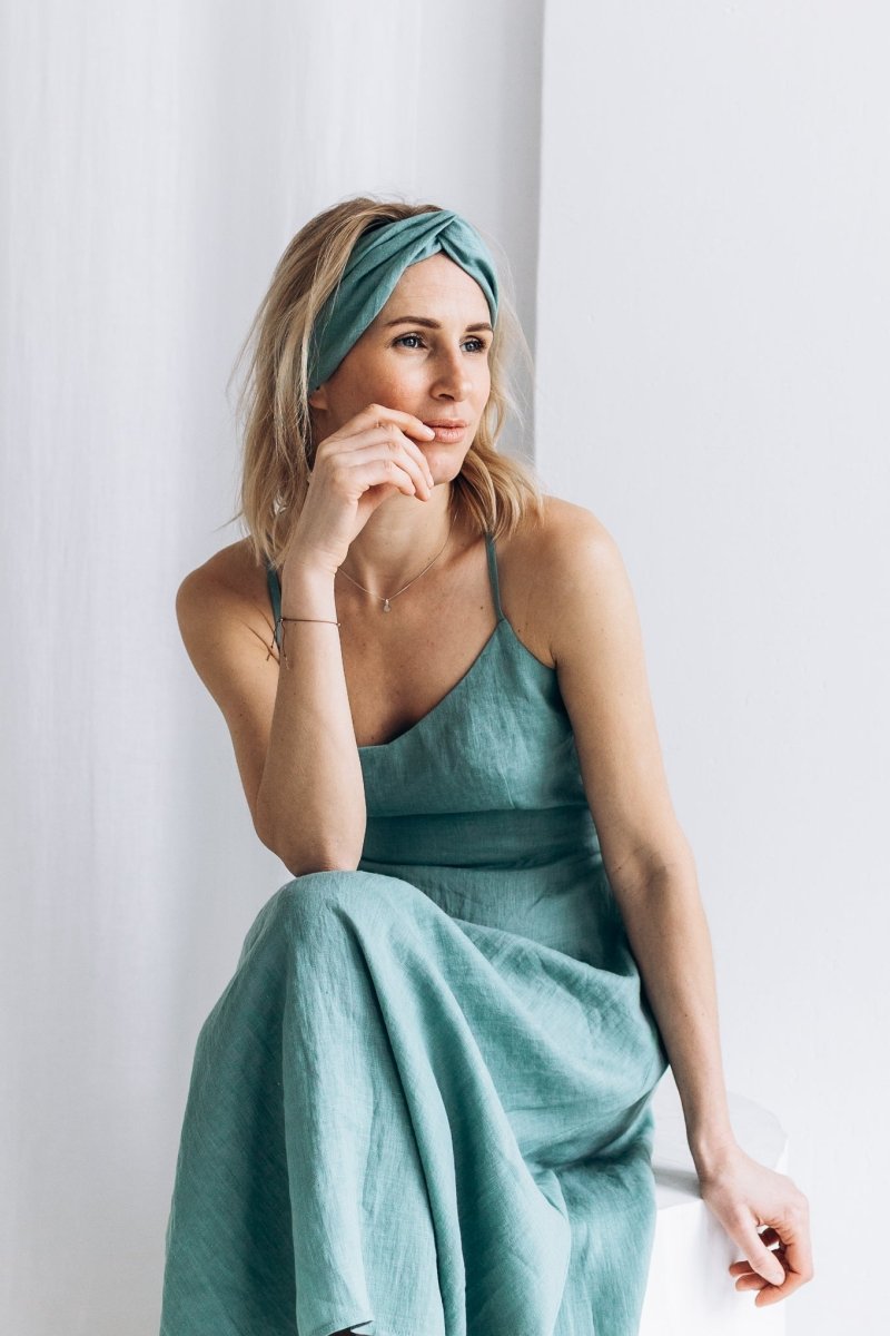 Leinen - Stirnband mit Twist - Detail - The Baltic Shop