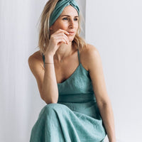 Leinen - Stirnband mit Twist - Detail - The Baltic Shop