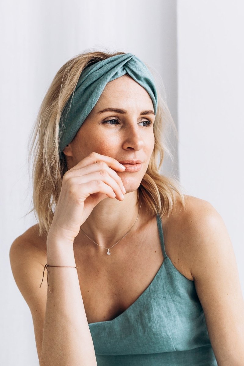 Leinen - Stirnband mit Twist - Detail - The Baltic Shop