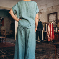 Leinen Top mit V - Ausschnitt "Lilly" - The Baltic Shop