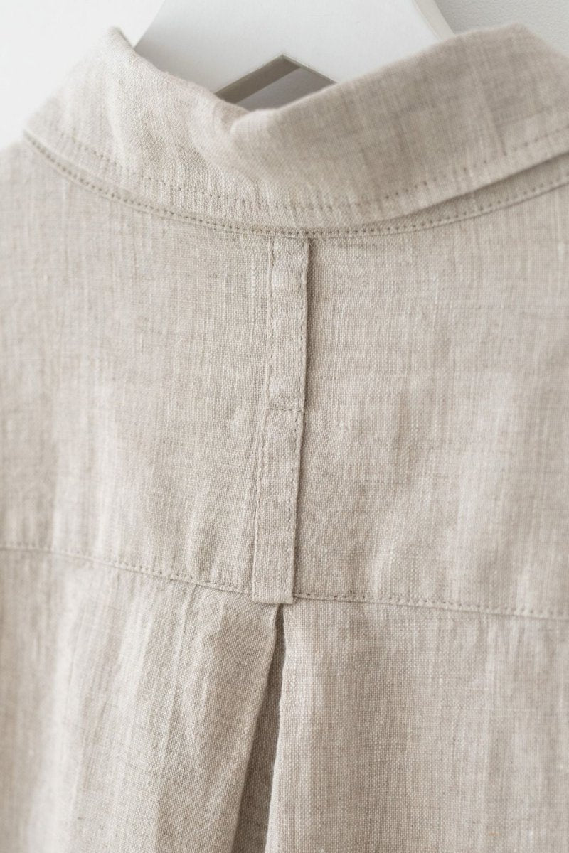 Leinenhemd in Melange – Nachhaltiges Unisex Hemd aus 100 % Leinen - The Baltic Shop