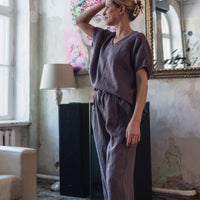 Leinenhose mit weiter Silhouette "Laima" - The Baltic Shop